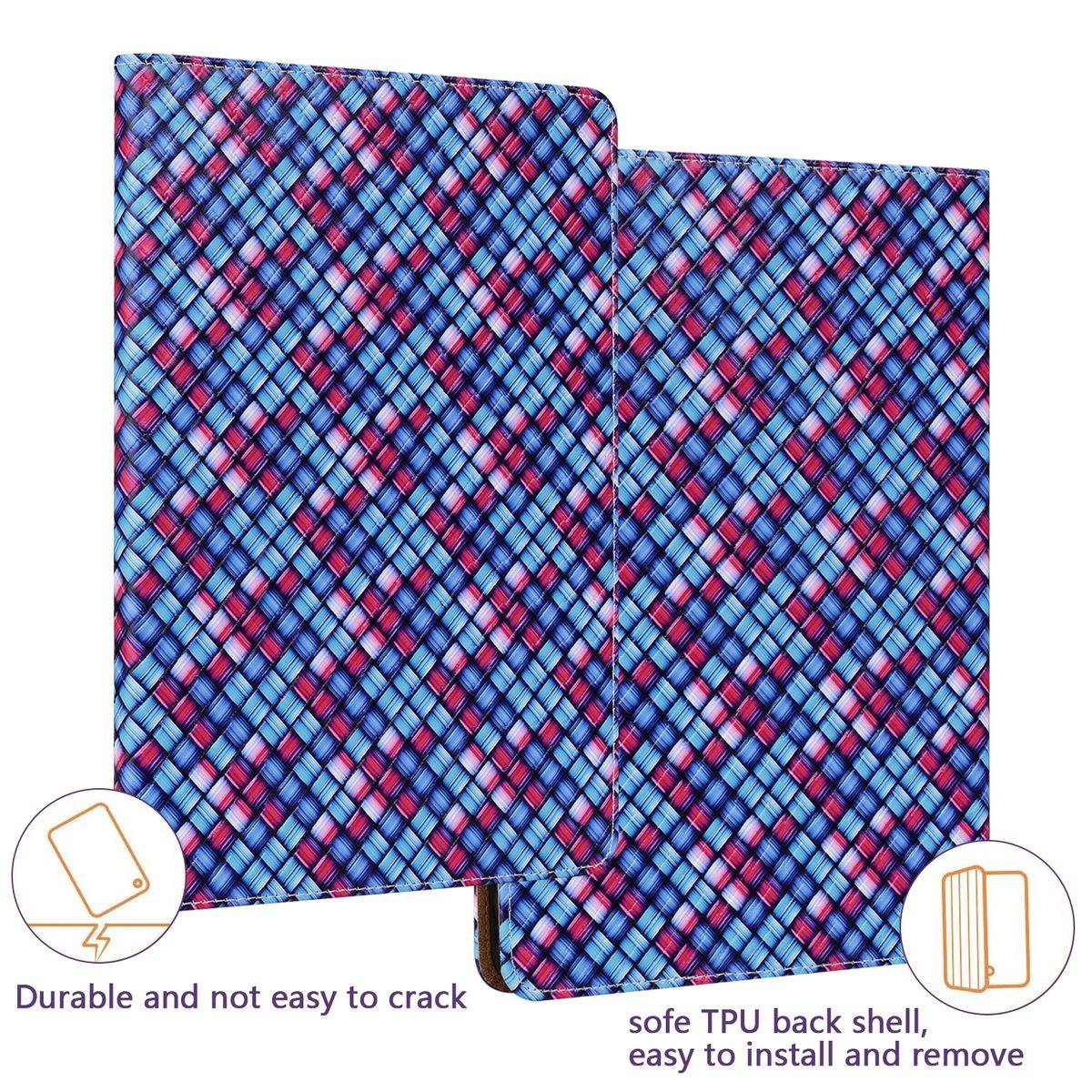 Für Samsung Galaxy Tab A8 2021 X205 X200 Design Muster Blau Kunstleder Hülle Cover Tablet Tasche Case Neu