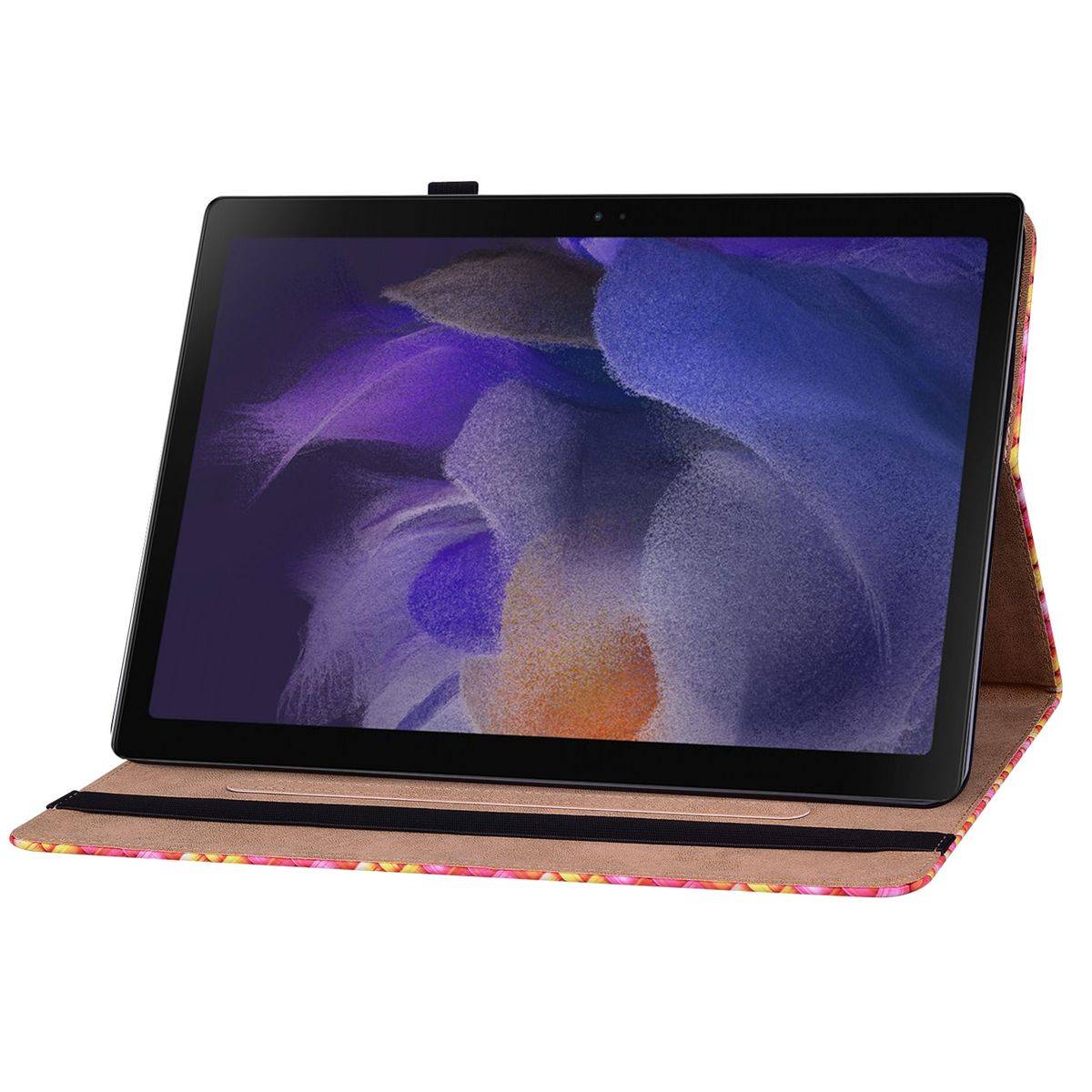 Für Samsung Galaxy Tab A8 2021 X205 X200 Design Muster Pink Kunstleder Hülle Cover Tablet Tasche Case Neu