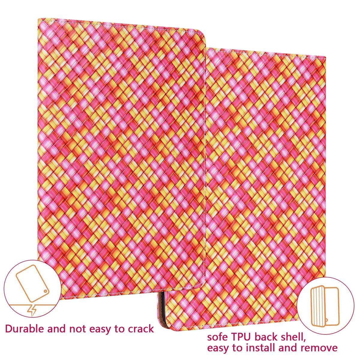 Für Samsung Galaxy Tab A8 2021 X205 X200 Design Muster Pink Kunstleder Hülle Cover Tablet Tasche Case Neu