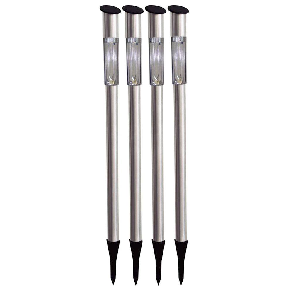 4er Set Außenlampen Garten Solar LED Leuchten Steckleuchten