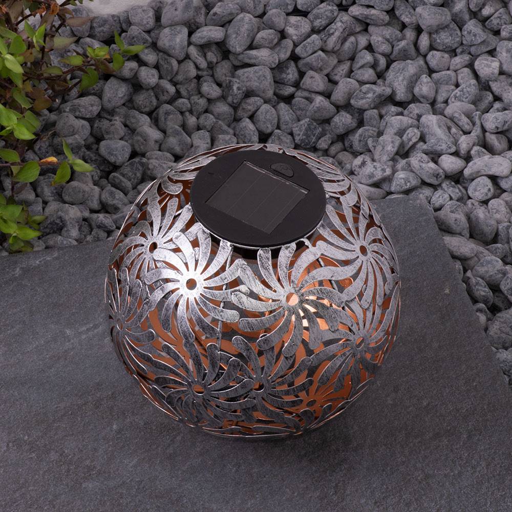 LED Solar Außen Bereich Steck Leuchte Garten Dekor Geflecht Kugel Erdspieß Hof Lampe