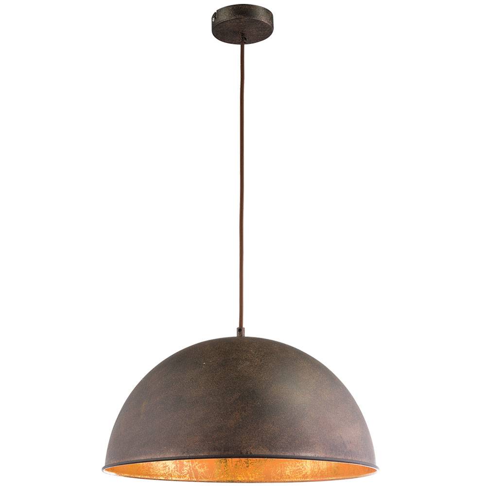 Hängeleuchte Esstisch gold Industrielle Pendelleuchte Retro Hängelampe Vintage Küche, Metall rostfarben, 1x E27, DxH 41x120 cm