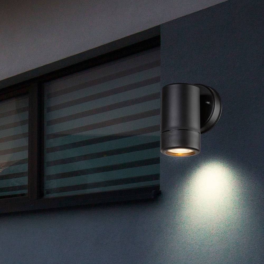 Design Außen Bereich Wand Leuchte Down Strahler schwarz Terrassen IP44 Lampe