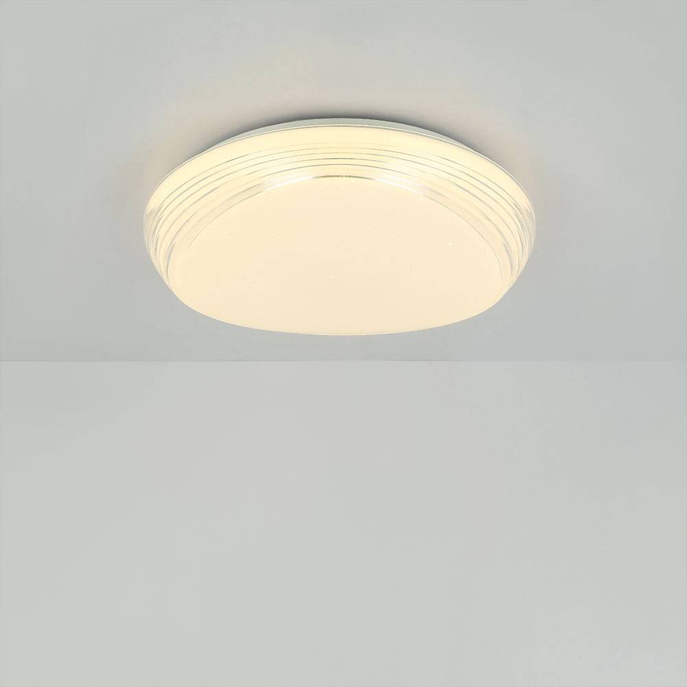 Deckenleuchte LED Deckenlampe Sternenhimmel Schlafzimmerleuchte, dimmbar mit Fernbedienung Lichtfarben verstellbar, 1x 40W 2530lm 3000-6000K, DxH