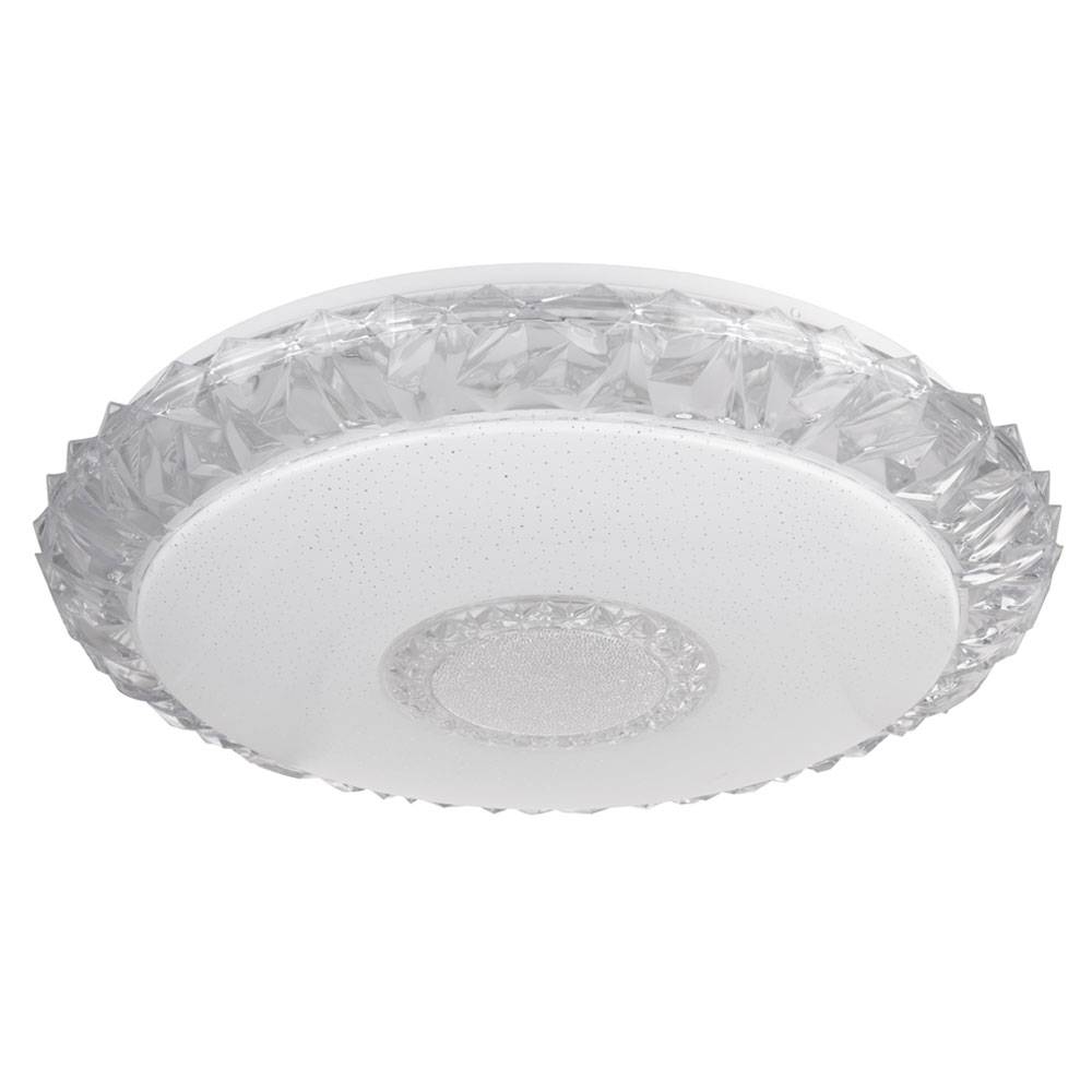 Deckenlampe dimmbar mit Fernbedienung Smart Deckenleuchte 50cm mit Sprachsteuerung Sternenhimmel LED Lampe, Kristall Design, 40W 2980lm 3000-6500K