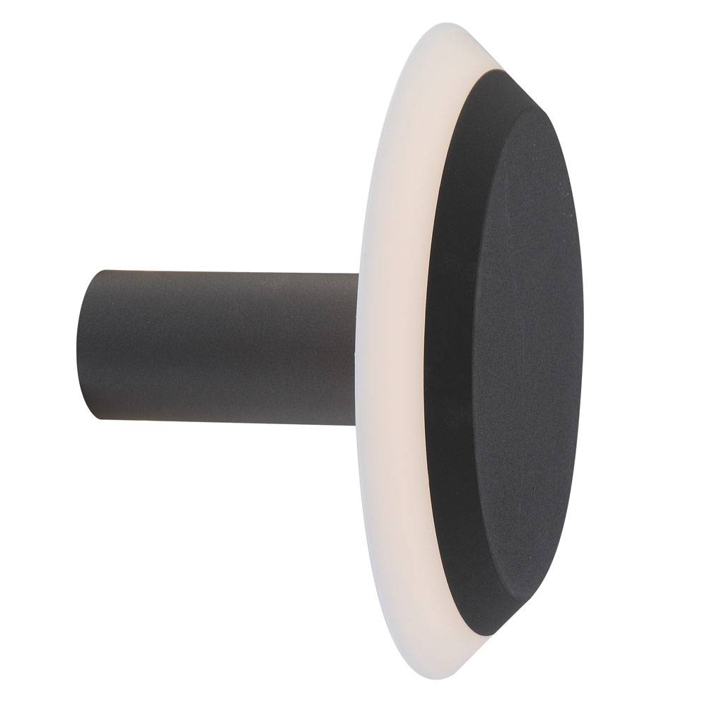 Wandleuchte Außen Wandlampe Außenleuchte Wandstrahler Aluminium, grau opal, 1x LED 4,5 Watt 320 Lumen warmweiß, DxT 20x13,7 cm