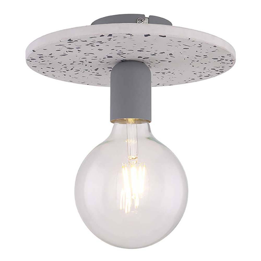 Decken Lampe Metall Leuchte Platte in Terrazzo Stein Wohn Zimmer Beleuchtung