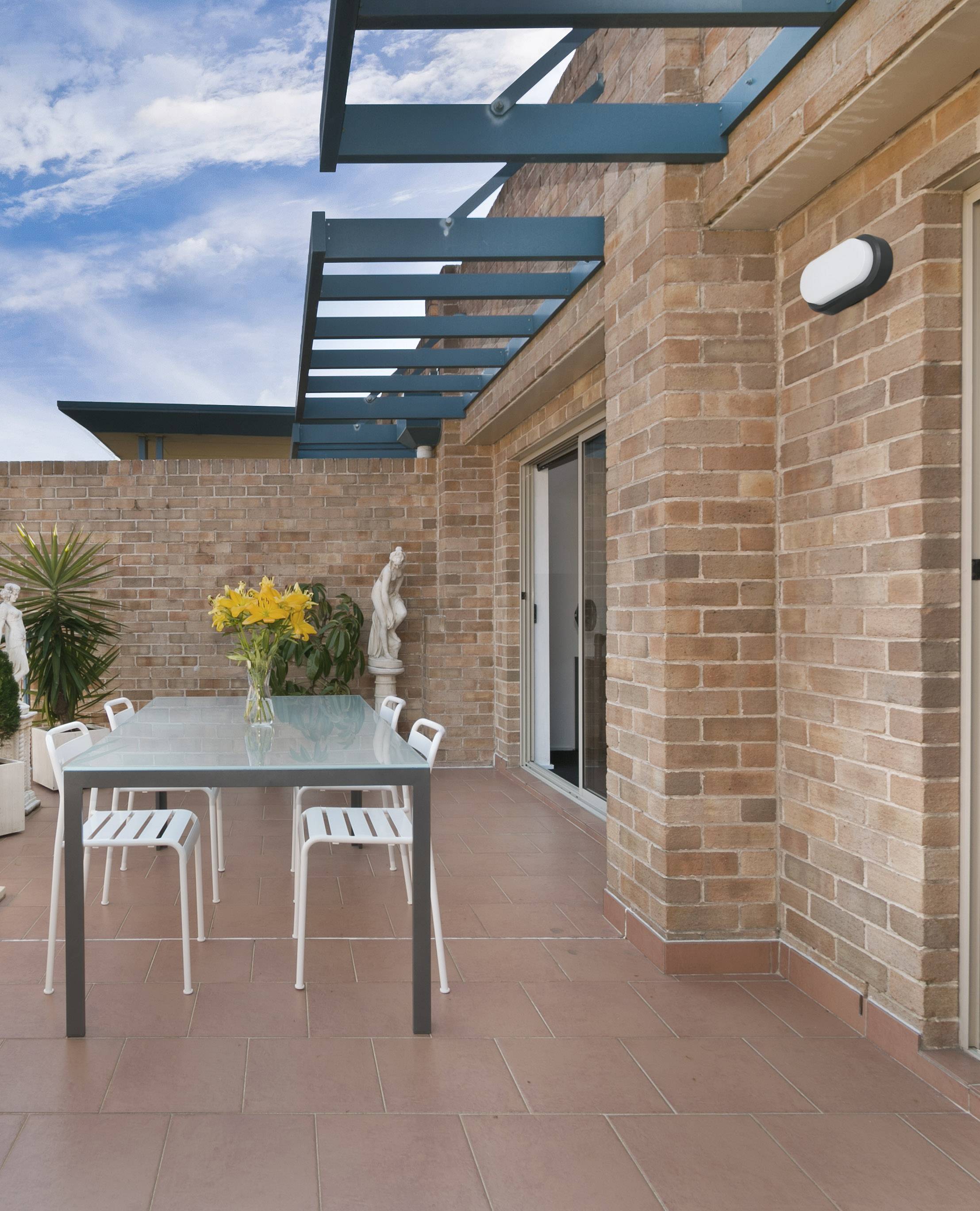 LED Außen Wandleuchte Fred Grau