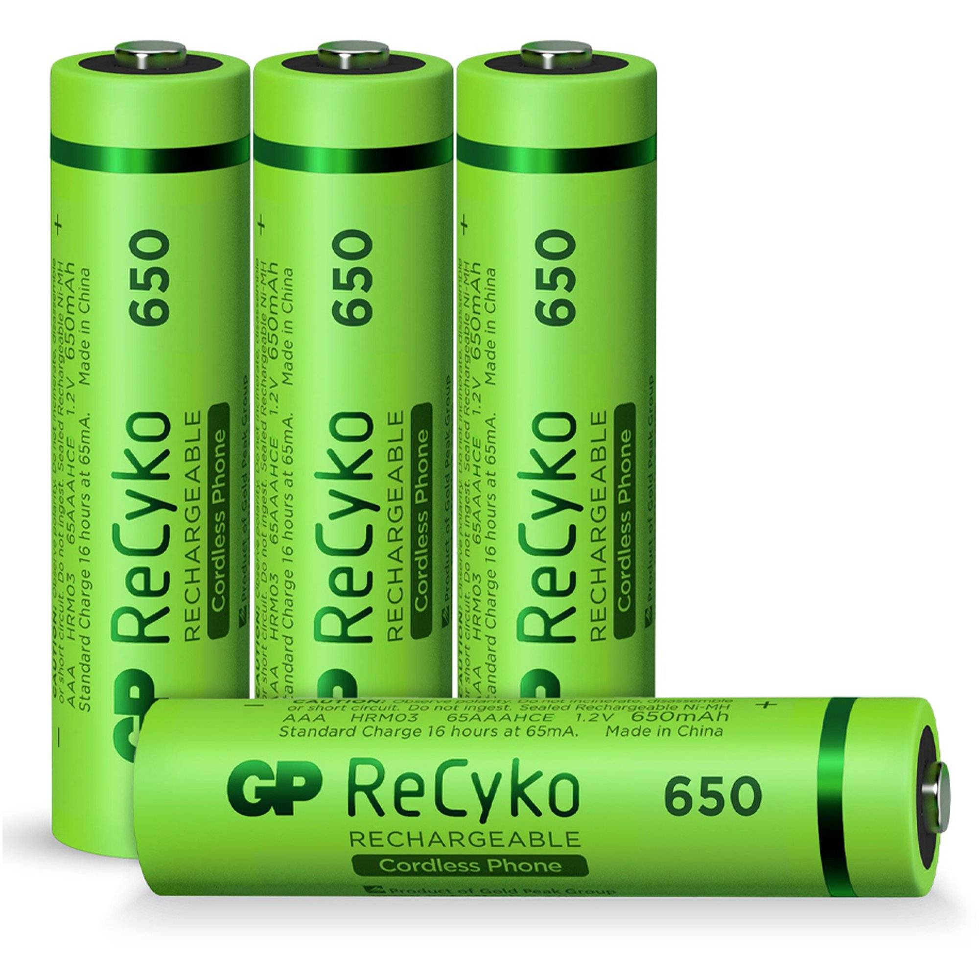 AAA Akku GP NiMH 650 mAh ReCyko DECT 1,2V 4 Stück