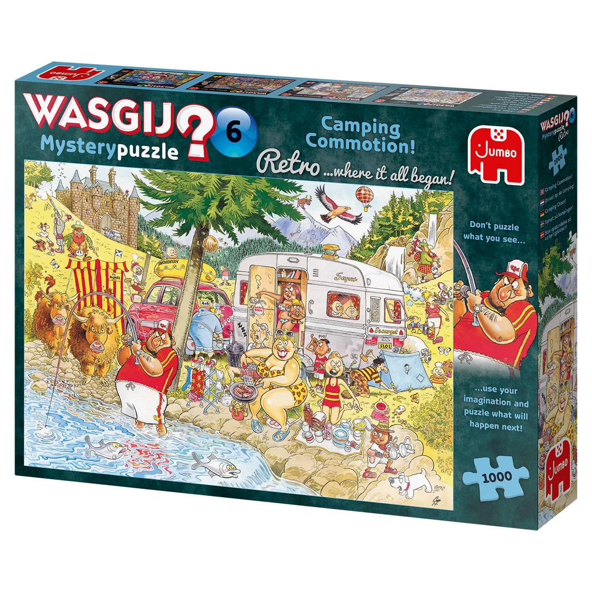 JUMBO 25016 Wasgij Mystery Retro 6 Camping Chaos 1000 Teile Puzzle