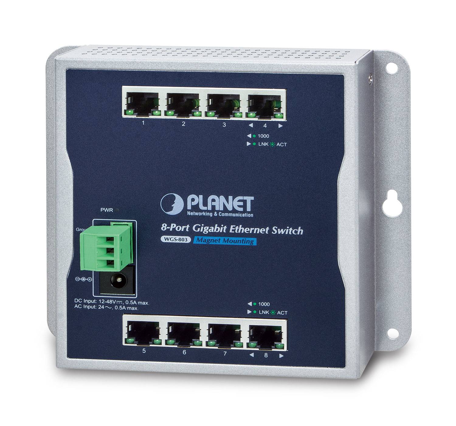 PLANET WGS-803 - Switch - unmanaged + 8 x 10/100/1000
