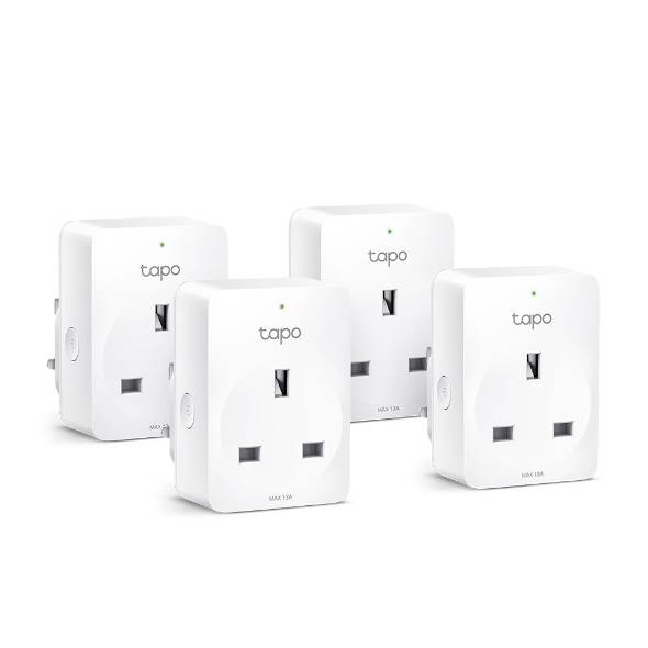 TP-LINK - Tapo P100 V1 - Smart-Stecker - kabellos - 802.11b/g/n, Bluetooth 4.2 - 2.4 Ghz (Packung mit 4)