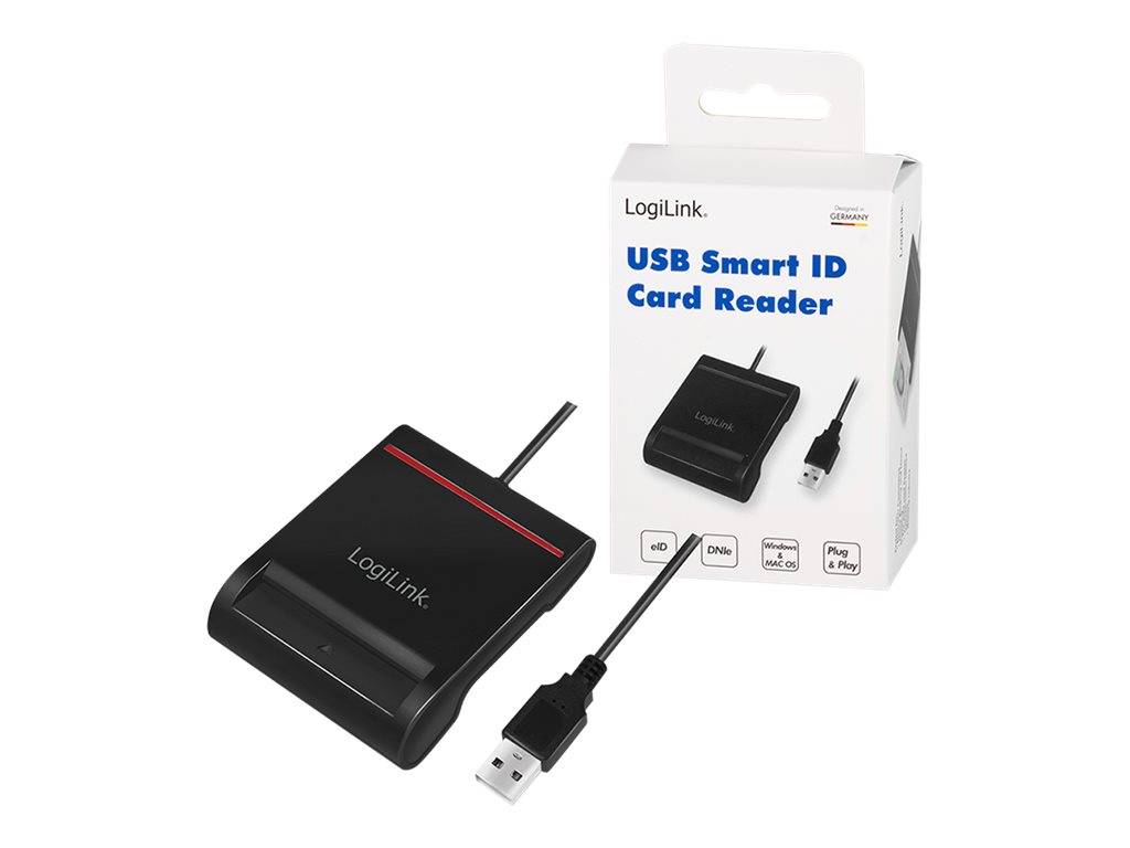 LogiLink - SmartCard-Leser - USB 2.0 - Schwarz