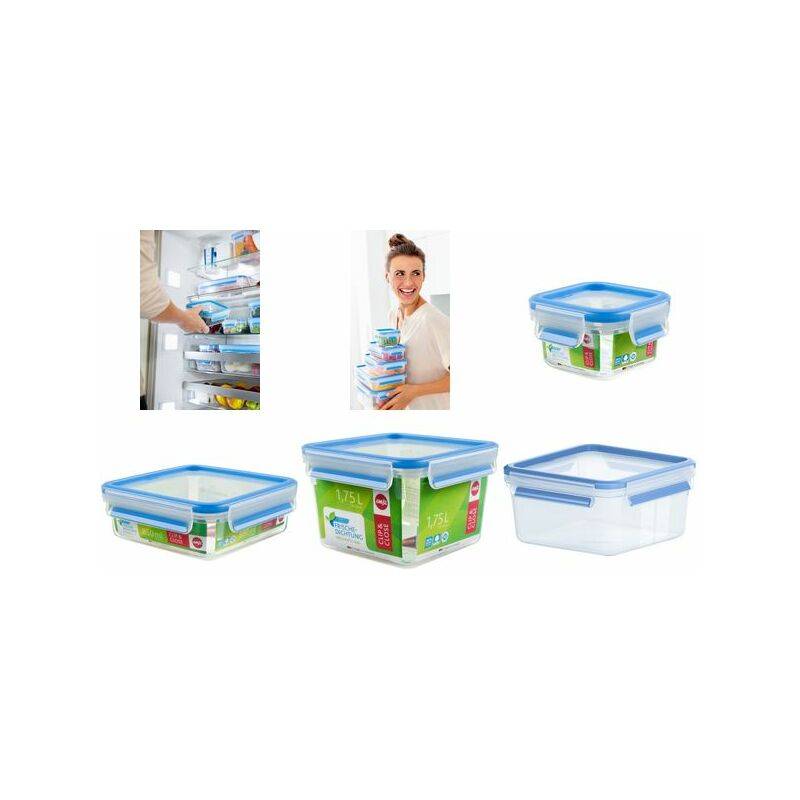 emsa Frischhaltedose CLIP & CLOSE, 1,3 Liter, quadratisch