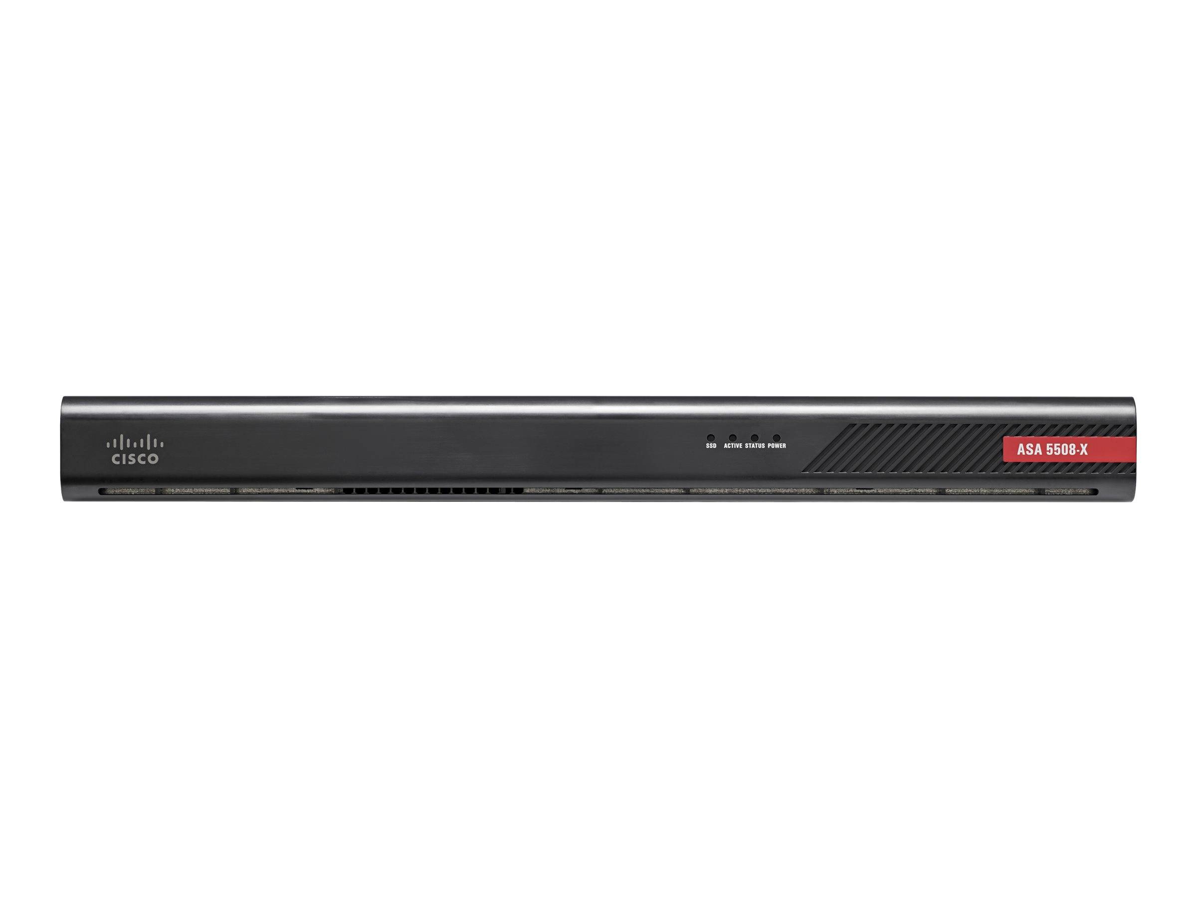 Cisco ASA 5585-X Rack-Mount-Firewall-Appliance, Vorderansicht auf weißem Hintergrund.