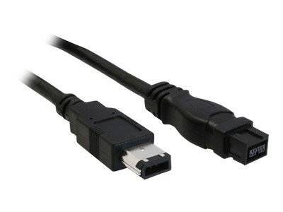 INLINE - FireWire Kabel - IEEE1394 6pol Stecker zu 9pol Stecker - schwarz - 1,8m