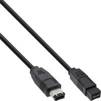 INLINE - FireWire Kabel - IEEE1394 6pol Stecker zu 9pol Stecker - schwarz - 1m