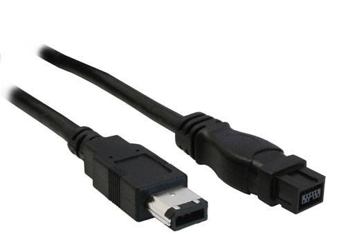 INLINE - FireWire Kabel - IEEE1394 6pol Stecker zu 9pol Stecker - schwarz - 3m