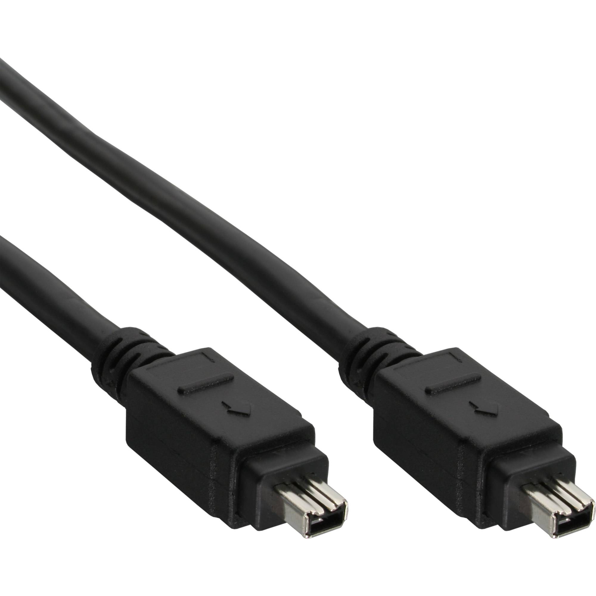INLINE - FireWire Kabel - IEEE1394 4pol Stecker / Stecker - schwarz - 3m