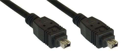 INLINE - FireWire Kabel - IEEE1394 4pol Stecker / Stecker - schwarz - 3m