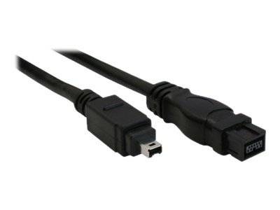 INLINE - FireWire Kabel - IEEE1394 4pol Stecker zu 9pol Stecker - schwarz - 1,8m