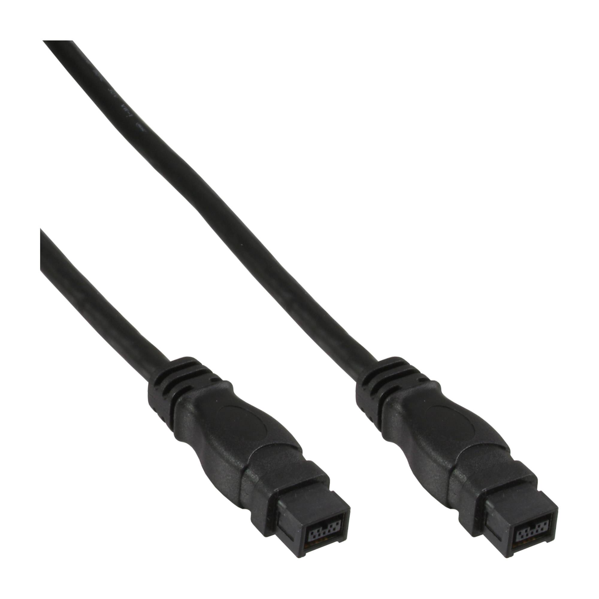 INLINE - FireWire Kabel - IEEE1394 9pol Stecker / Stecker - schwarz - 1,8m