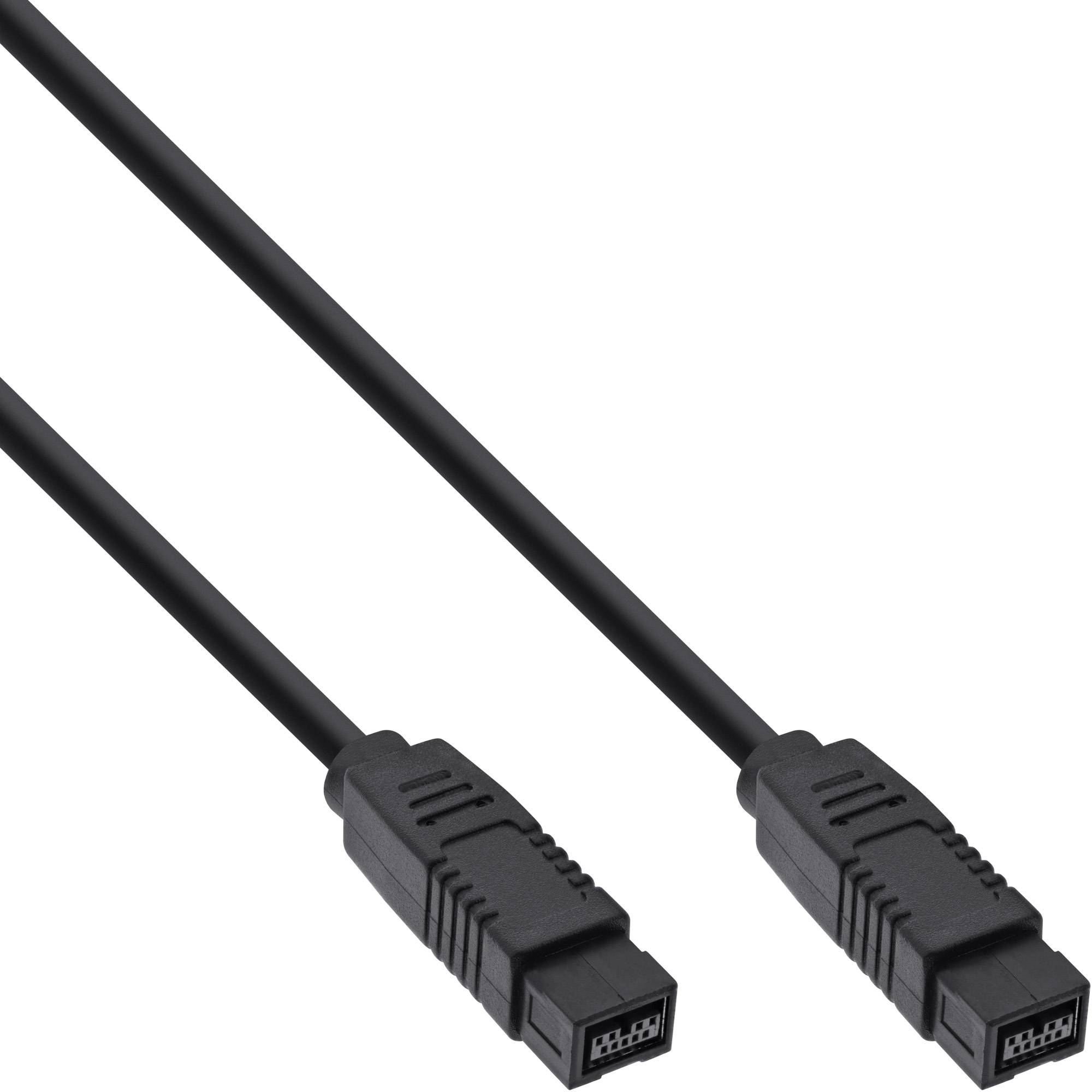INLINE - FireWire Kabel - IEEE1394 9pol Stecker / Stecker - schwarz - 3m