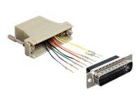 DeLOCK Adapter Sub-D 25 Pin male > RJ45 female assembly kit - Serieller Adapter - RJ-45 (W)