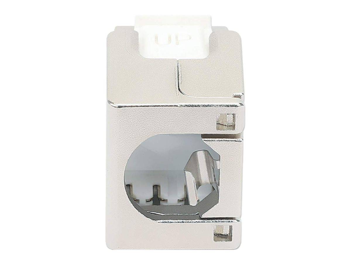 Intellinet Cat8.1 40G Shielded Toolless Keystone Jack, For Easy and Quick Snap-in Deployment, Ideal for Data Centers, ST