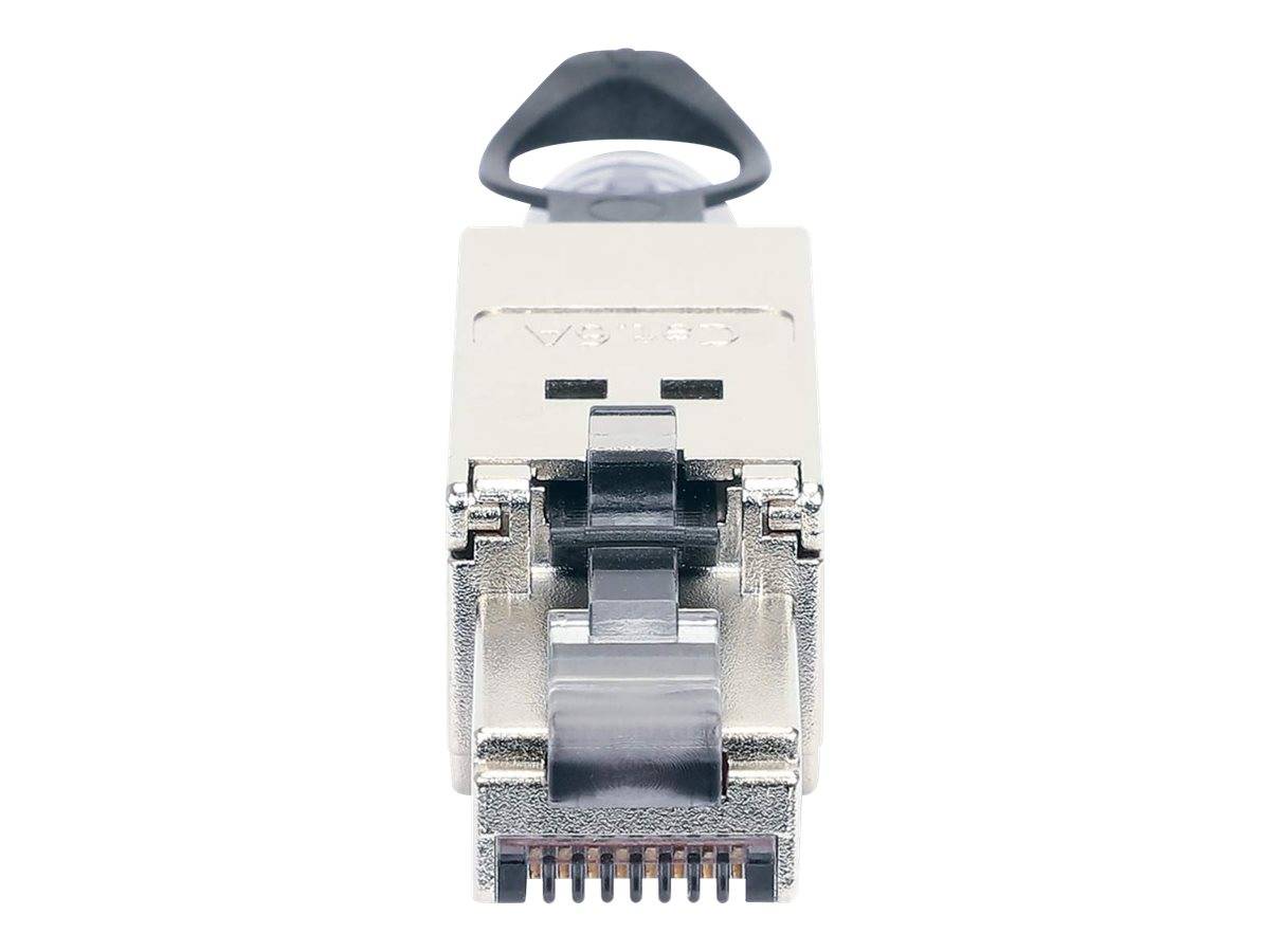 Intellinet Modular Plug Cat6a 10G Shielded Toolless RJ45 Modular Field Termination Plug with Pull-ring Release, For Easy