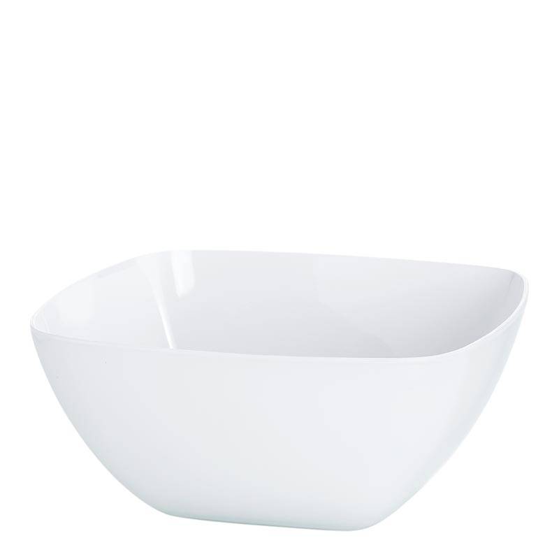 EMSA 504632 Vienna Salatschüssel weiß 26,5 cm / 4,6L - Dip-Schale - 4,6 l - Weiß - Quadratisch - 265 mm - 265 mm