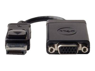 DisplayPort-zu-VGA-Adapterkabel mit einem DisplayPort-Stecker auf der einen Seite und einem VGA-Buchse auf der anderen Seite.