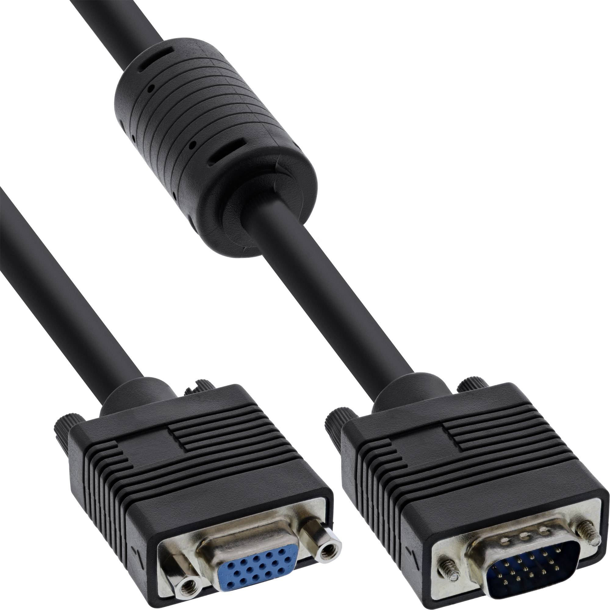 INLINE - S-VGA Verlängerung - 15pol HD Stecker / Buchse - schwarz - 5m