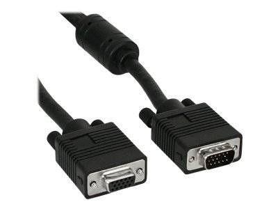 INLINE - S-VGA Verlängerung - 15pol HD Stecker / Buchse - schwarz - 0,5m