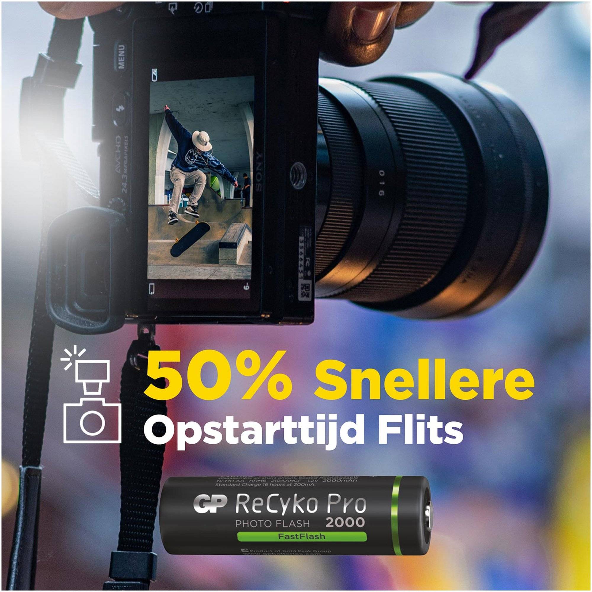 AA Akku GP NiMH 2000 mAh ReCyko Pro Photoflash 1,2V 4 Stück