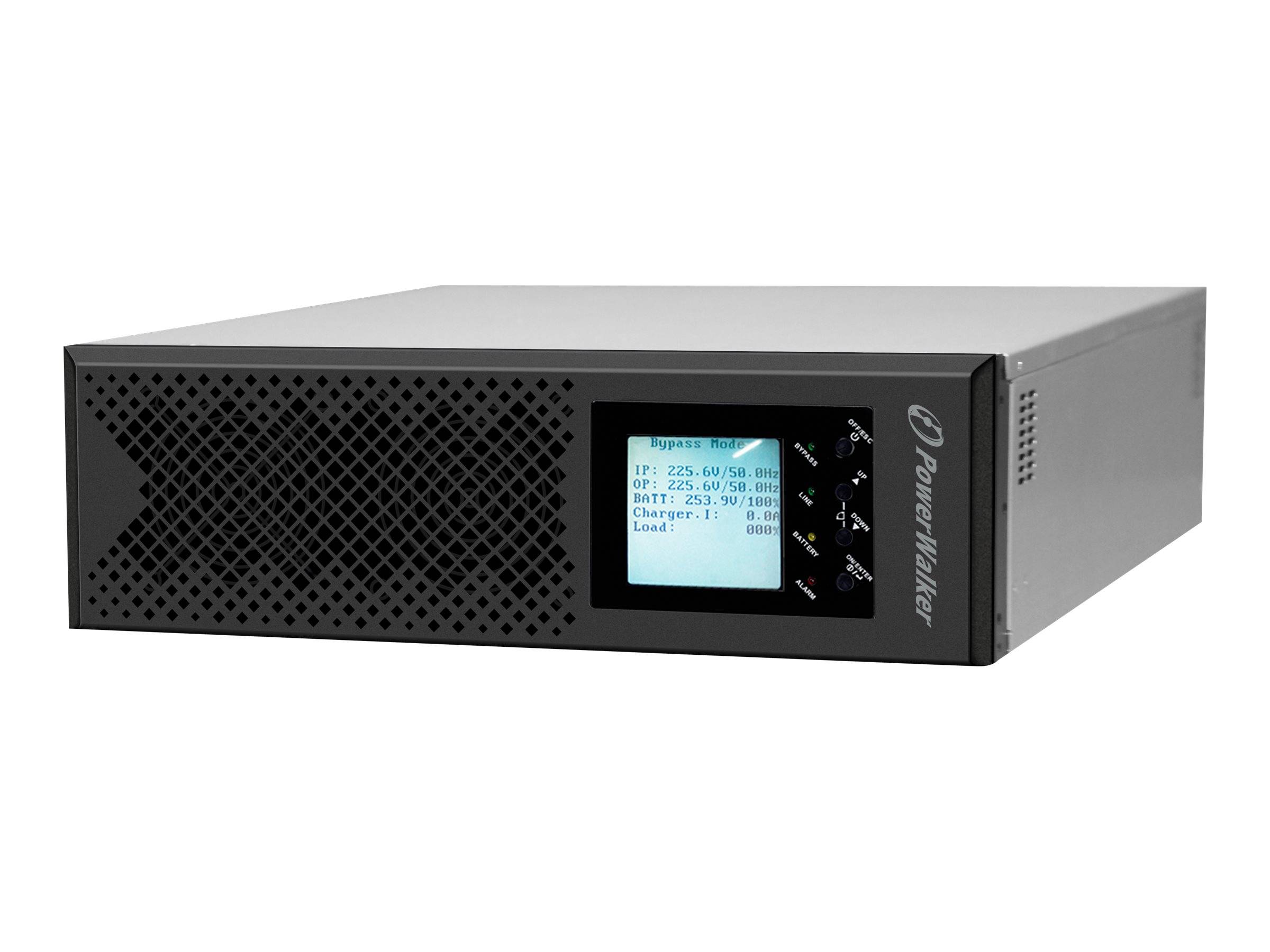 PowerWalker VFI 10K CPH 3/3 - USV (in Rack montierbar/extern) - Wechselstrom 400 V - 10000 Watt - 10000 VA - 3 Phasen - ohne Batterie - USB - 3U