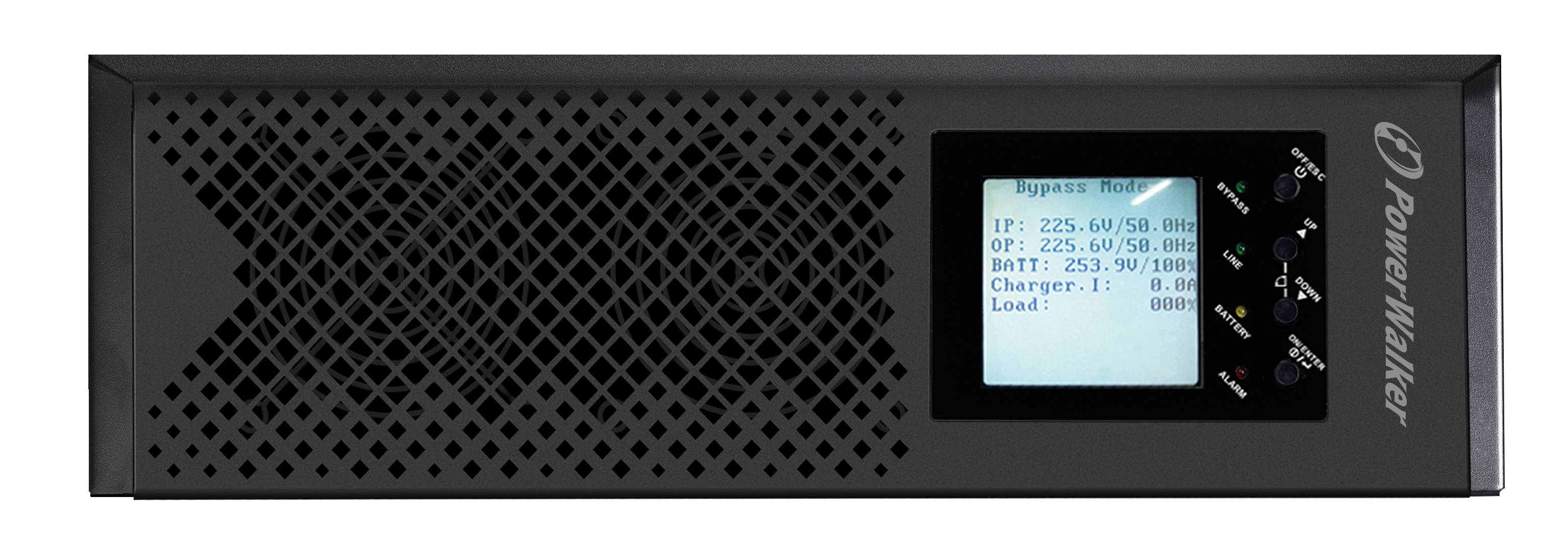 PowerWalker VFI 10K CPH 3/3 - USV (in Rack montierbar/extern) - Wechselstrom 400 V - 10000 Watt - 10000 VA - 3 Phasen - ohne Batterie - USB - 3U