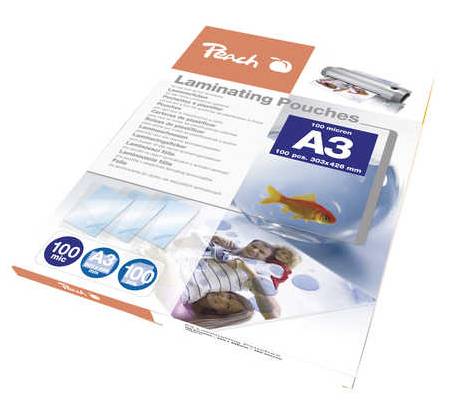 Peach 100 Mikrometer - 100er-Pack - glänzend - A3 plus (303 x 426 mm) - Taschen