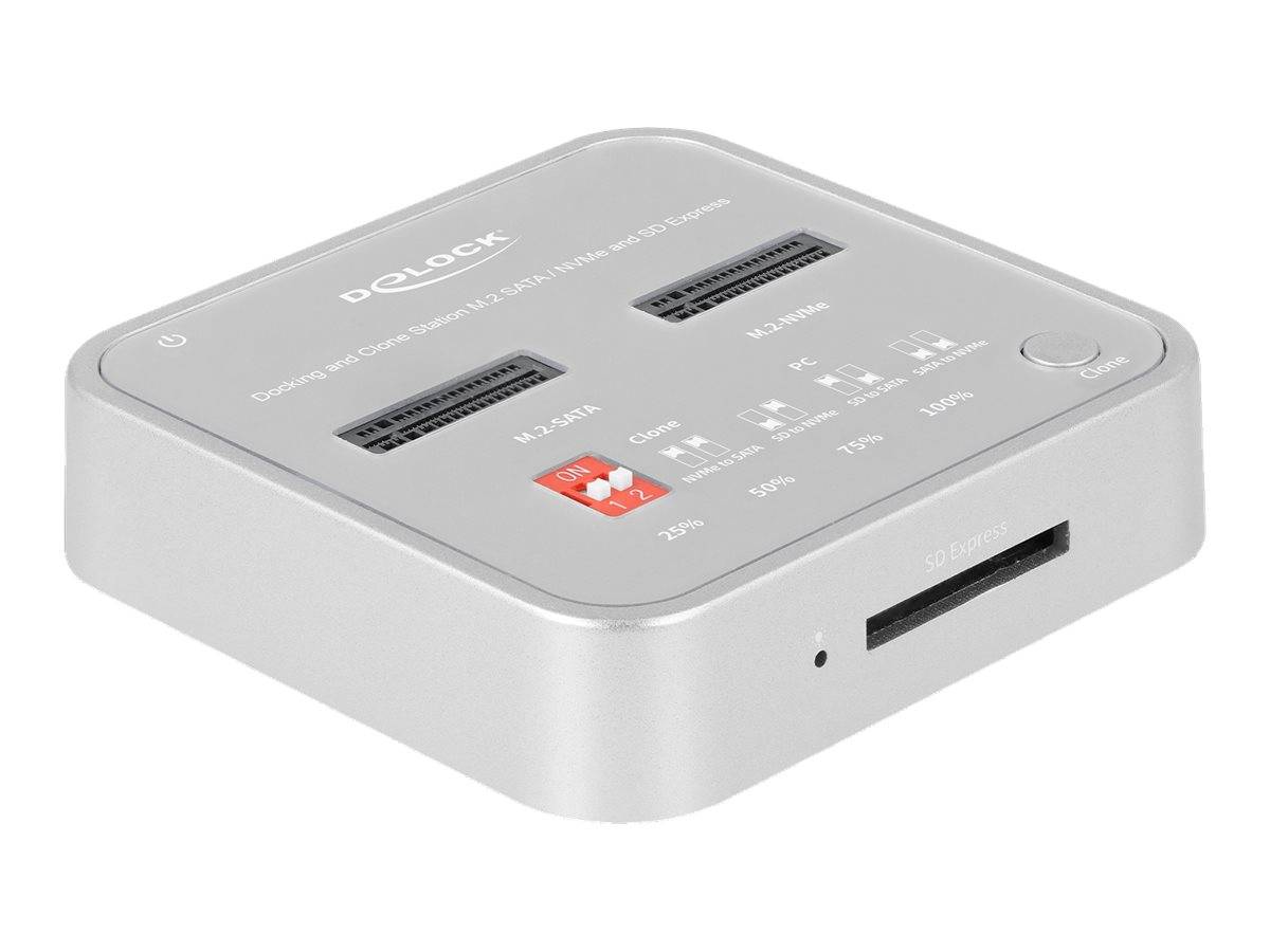 Delock - SSD-Dockingstation Schächte: 2 - M.2 - M.2 NVMe Card - USB 3.2 (Gen 2)