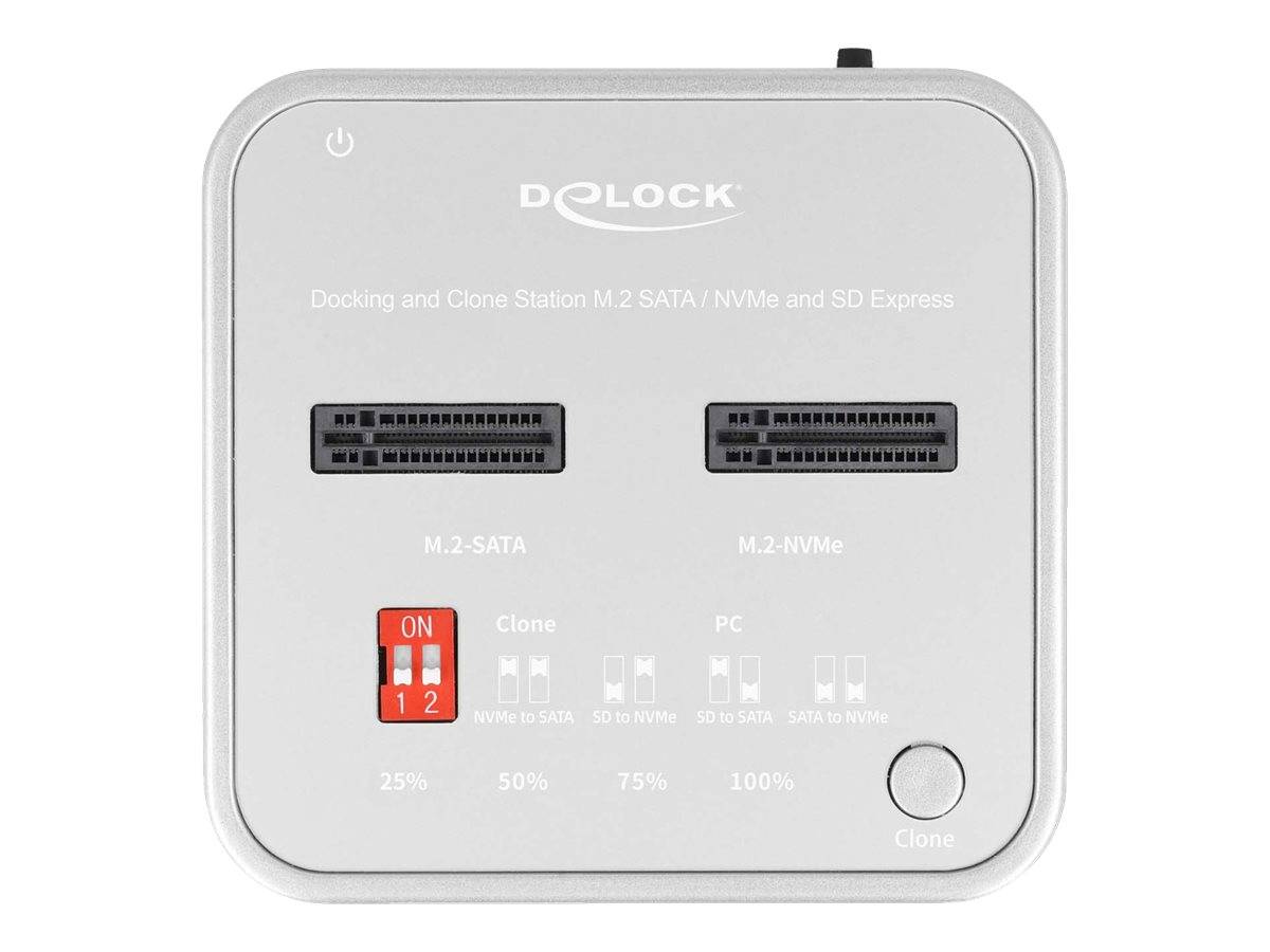 Delock - SSD-Dockingstation Schächte: 2 - M.2 - M.2 NVMe Card - USB 3.2 (Gen 2)