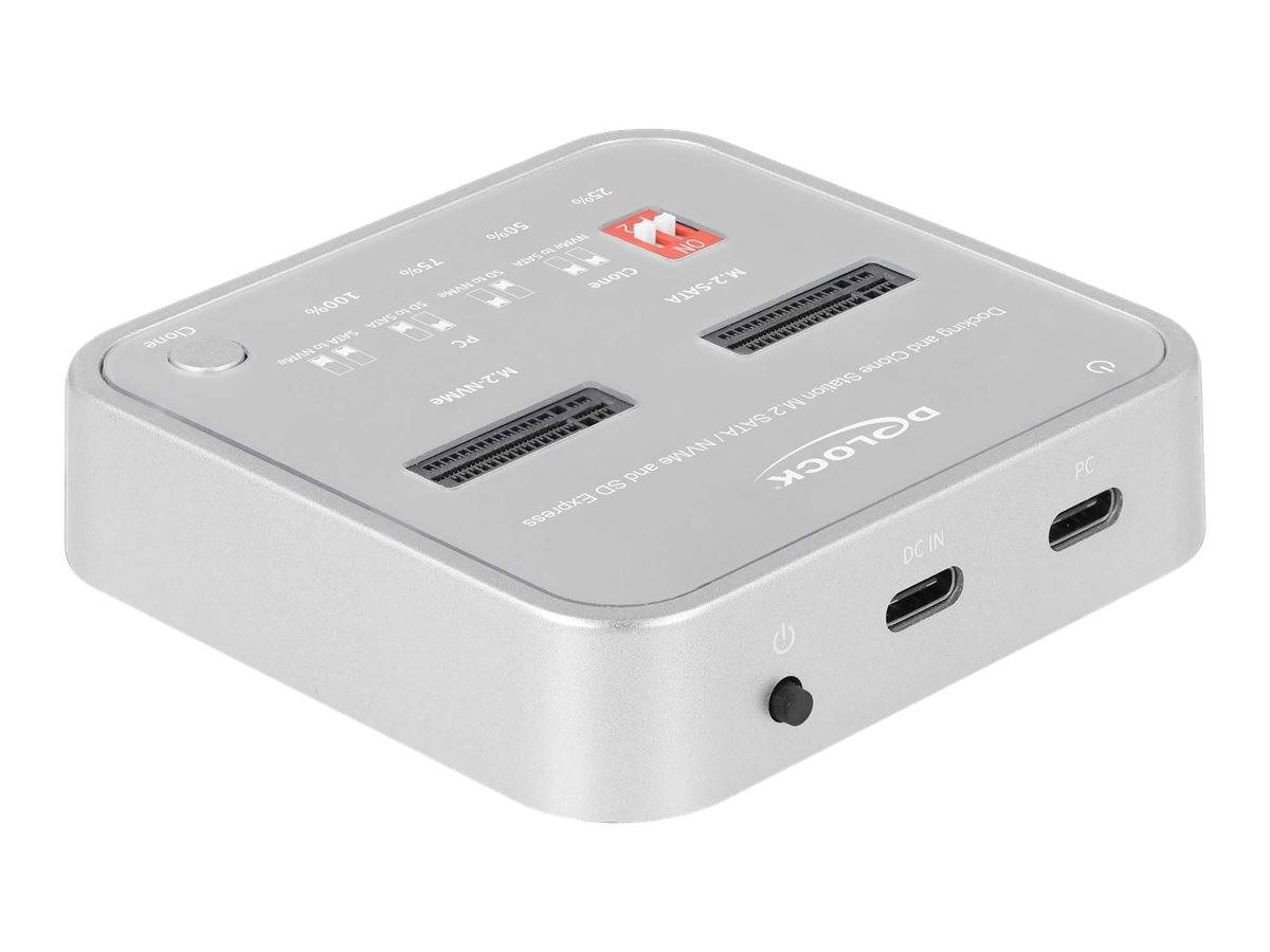 Delock - SSD-Dockingstation Schächte: 2 - M.2 - M.2 NVMe Card - USB 3.2 (Gen 2)