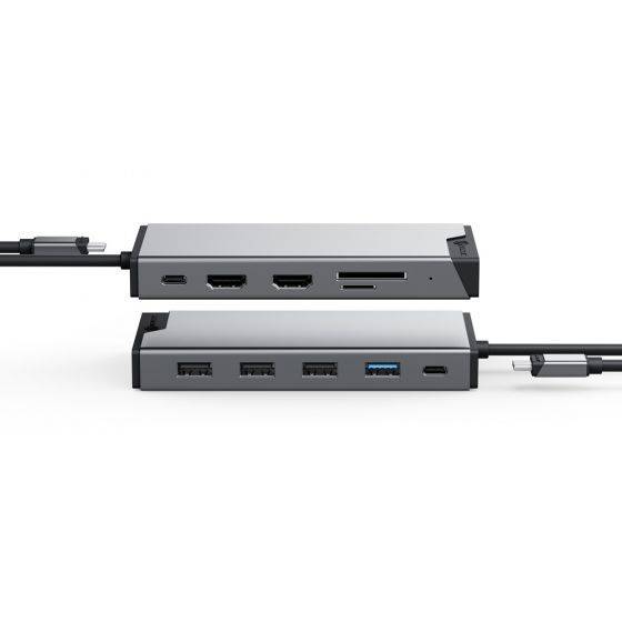 ALOGIC DV3 - Mini-Dock - USB-C - 2 x HDMI, VGA