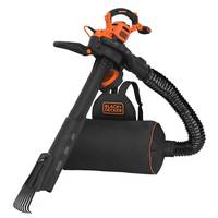 Black & Decker BEBLV301-QS, Rucksack-Gebläse, AC, 3000 W, 206 km/h, 404 km/h, 268 m³/h
