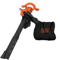 Black & Decker BEBLV260-QS, Handgehaltenes Gebläse, 315 km/h, 40 l, 10:1, Schwarz, Orange, 102,5 dB