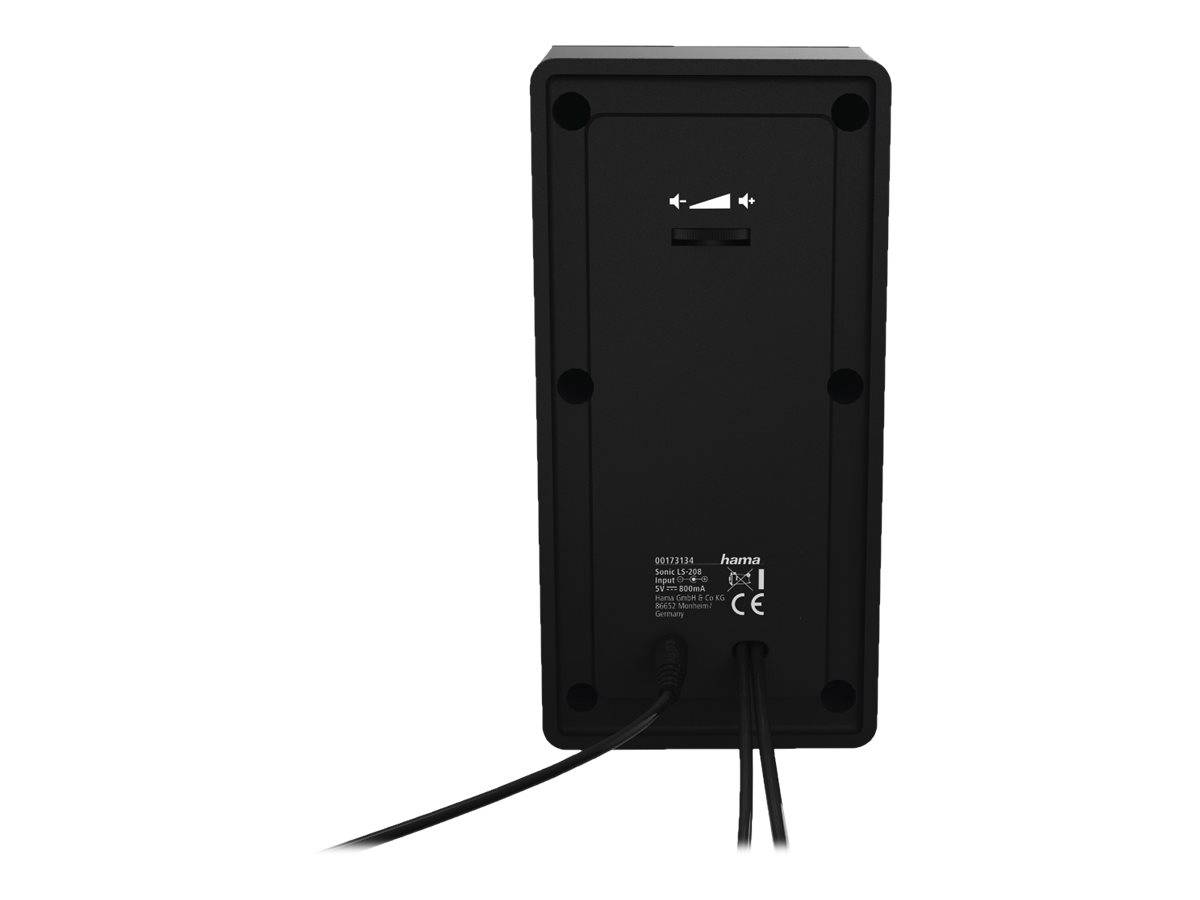 Hama Sonic LS-208 - Lautsprecher - für PC - Schwarz