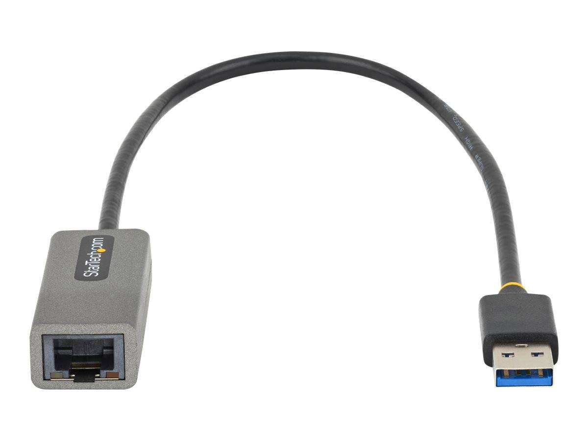 StarTech.com USB 3.0 Gigabit Ethernet Adapter, USB 3.0 zu 10/100/1000 Netzwerkadapter für Laptops, 30cm angeschlossenes Kabel, USB zu RJ45/LAN