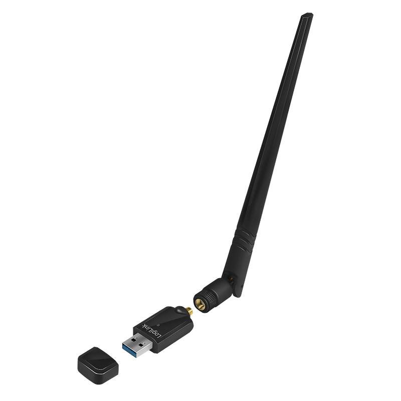 LogiLink WL0246, Kabellos, USB, WLAN, 876 Mbit/s, Schwarz