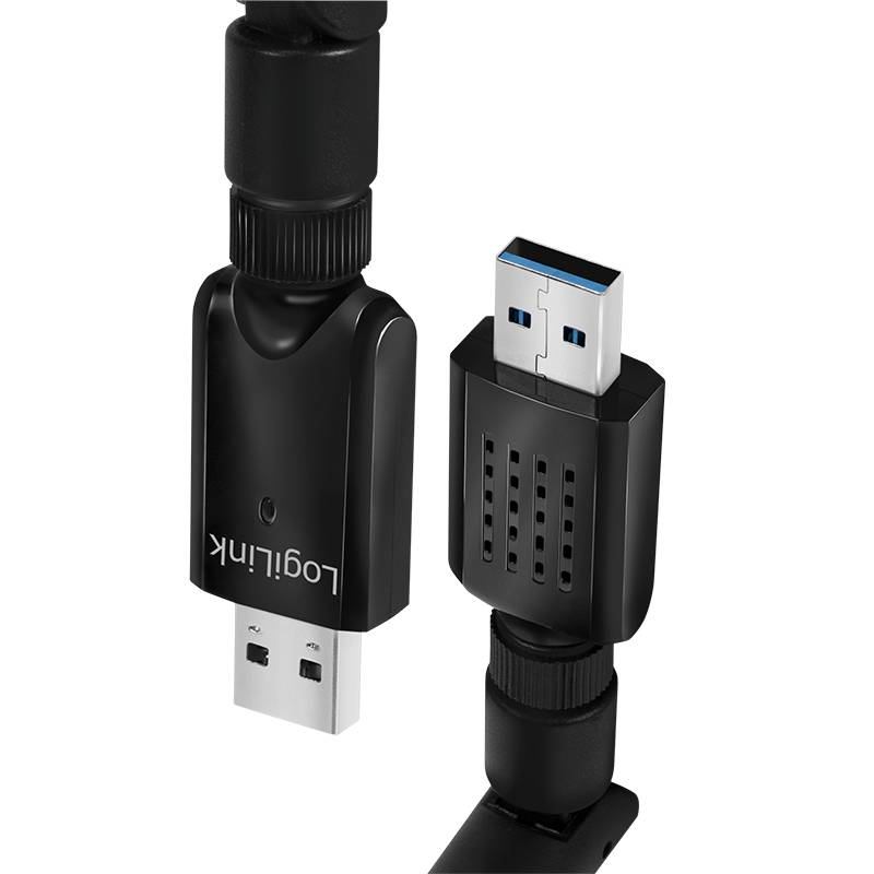 LogiLink WL0246, Kabellos, USB, WLAN, 876 Mbit/s, Schwarz