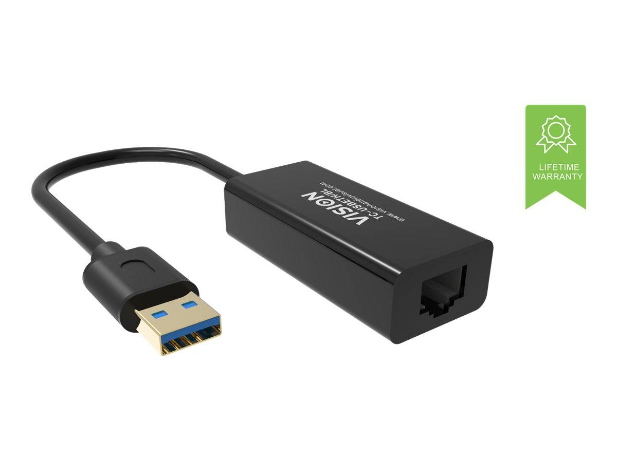 Vision TC-USBETH/BL - Netzwerkadapter - USB 2.0