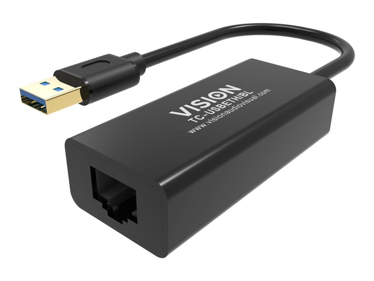 Vision TC-USBETH/BL - Netzwerkadapter - USB 2.0